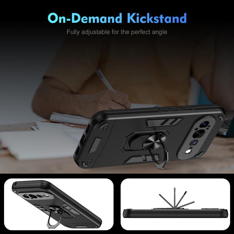 Shockproof Metal Ring Holder Phone Case, For Google Pixel 11 Pro XL, For Google Pixel 11 Pro, For Google Pixel 10a, For Google Pixel 10 Pro / 10, For Google Pixel 9a, For Google Pixel 9 Pro XL, For Google Pixel 9 Pro / 9