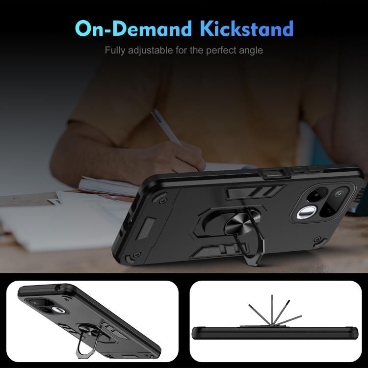 Shockproof Metal Ring Holder Phone Case, For Realme 16T 5G, For Realme 16 Pro+ 5G Global, For Realme 16 Pro 5G Global