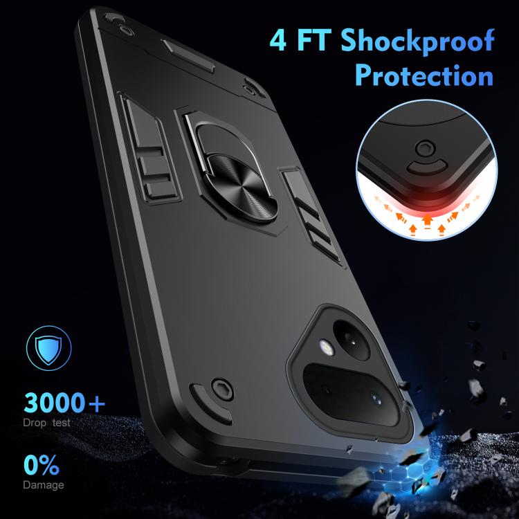 Shockproof Metal Ring Holder Phone Case, For Tecno Pova Curve 2 5G, For Tecno Spark Go 3 / Pop 20, For Tecno Spark 50 4G, For Tecno Camon 50 Ultra, For Tecno Camon 50 Pro 4G, For Tecno Camon 50 4G