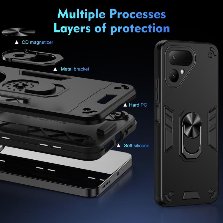 Shockproof Metal Ring Holder Phone Case, For Tecno Pova Curve 2 5G, For Tecno Spark Go 3 / Pop 20, For Tecno Spark 50 4G, For Tecno Camon 50 Ultra, For Tecno Camon 50 Pro 4G, For Tecno Camon 50 4G