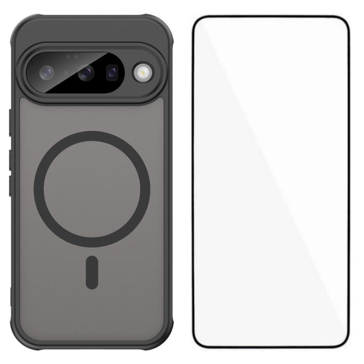 WANLONFENG FD Series Skin Touch Magnetic Phone Case with Screen Film, For Google Pixel 10a, For Google Pixel 10 Pro XL, For Google Pixel 10 Pro, For Google Pixel 10