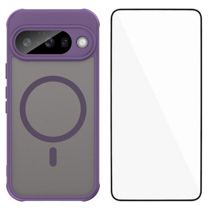 WANLONFENG FD Series Skin Touch Magnetic Phone Case with Screen Film, For Google Pixel 10a, For Google Pixel 10 Pro XL, For Google Pixel 10 Pro, For Google Pixel 10