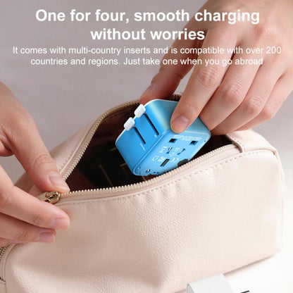 MOMAX UA37 1-World Pocket Mini Ultra-thin Universal Travel Adapter, AU Plug, EU Plug, UK Plug, US Plug