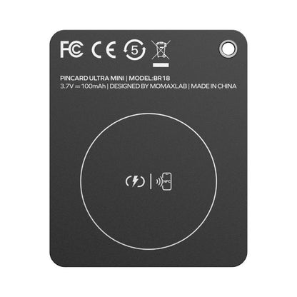 MOMAX BR18D PinCard Ultra Mini Wireless Charging UWB Card Anti-Loss Device