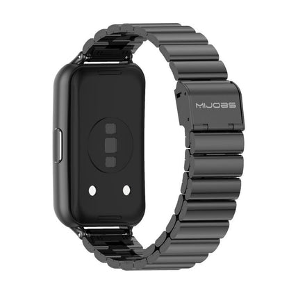 MIJOBS Bamboo-Link Buckle Stainless Steel Watch Band, For Huawei Band 11 / Band 11 Pro