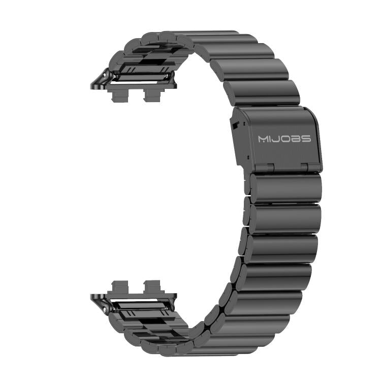 MIJOBS Bamboo-Link Buckle Stainless Steel Watch Band, For Huawei Band 11 / Band 11 Pro
