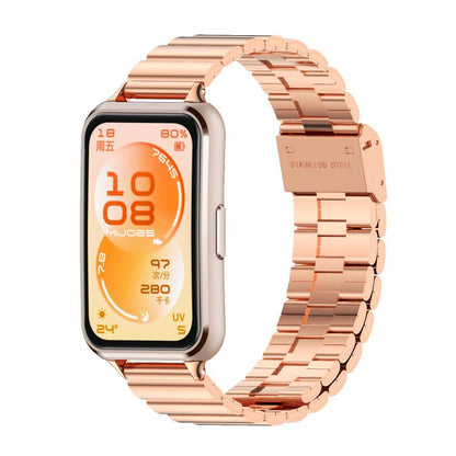 MIJOBS Bamboo-Link Buckle Stainless Steel Watch Band, For Huawei Band 11 / Band 11 Pro