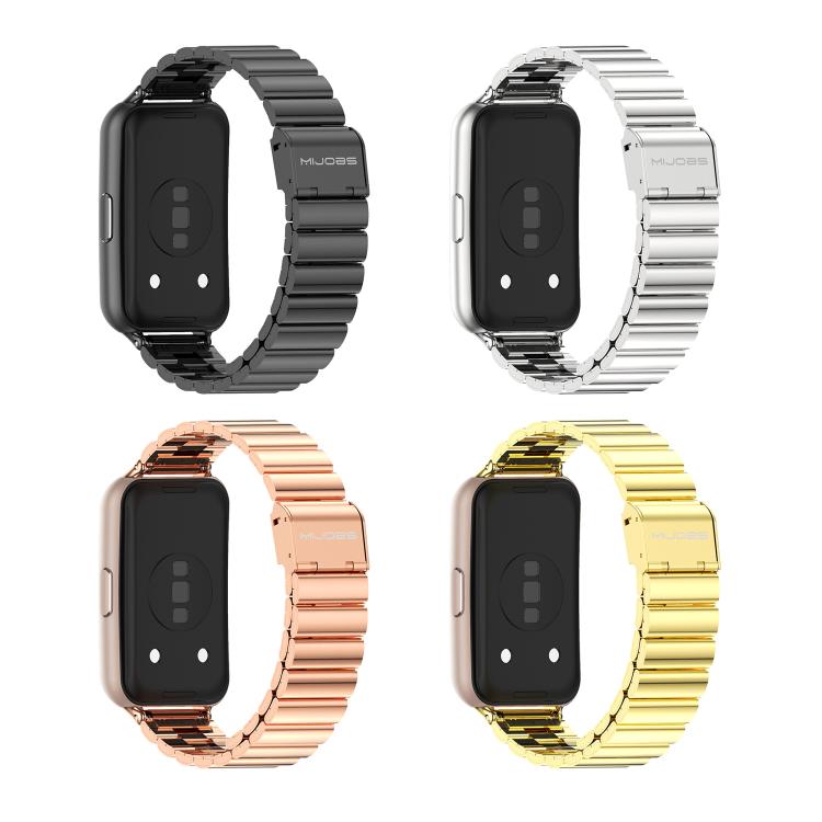 MIJOBS Bamboo-Link Buckle Stainless Steel Watch Band, For Huawei Band 11 / Band 11 Pro