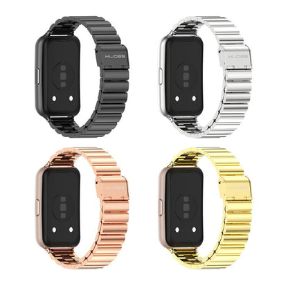 MIJOBS Bamboo-Link Buckle Stainless Steel Watch Band, For Huawei Band 11 / Band 11 Pro