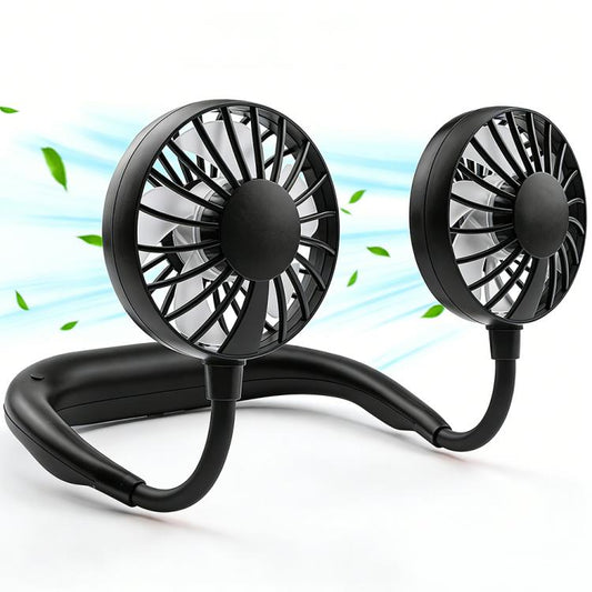 Ventilateur portable à double tête ZY-A2 à suspendre autour du cou