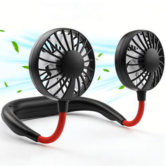 Ventilateur portable à double tête ZY-A2 à suspendre autour du cou