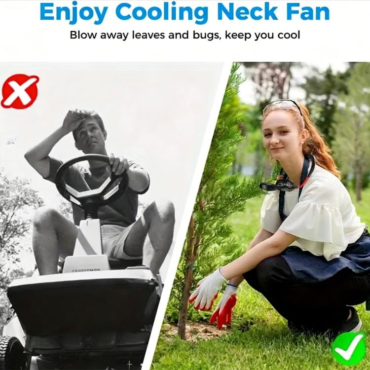 ZY-A2 Ventilateur portable double-tête à suspendre au cou