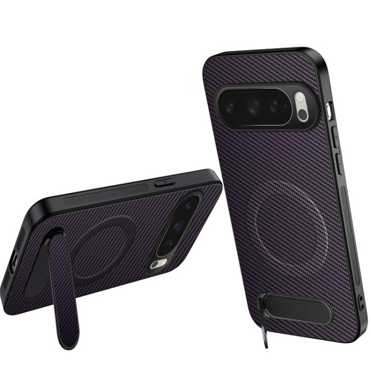 WANLONFENG Kickstand Carbon Fiber Texture Magnetic Phone Case, For Google Pixel 10a, For Google Pixel 10 Pro XL, For Google Pixel 10 Pro, For Google Pixel 10, For Google Pixel 9a, For Google Pixel 9 Pro XL, For Google Pixel 9 Pro, For Google Pixel 9   ...