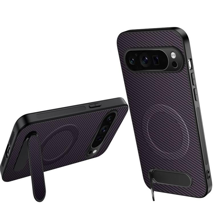 WANLONFENG Kickstand Carbon Fiber Texture Magnetic Phone Case, For Google Pixel 10a, For Google Pixel 10 Pro XL, For Google Pixel 10 Pro, For Google Pixel 10, For Google Pixel 9a, For Google Pixel 9 Pro XL, For Google Pixel 9 Pro, For Google Pixel 9   ...