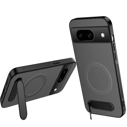 WANLONFENG Kickstand Carbon Fiber Texture Magnetic Phone Case, For Google Pixel 10a, For Google Pixel 10 Pro XL, For Google Pixel 10 Pro, For Google Pixel 10, For Google Pixel 9a, For Google Pixel 9 Pro XL, For Google Pixel 9 Pro, For Google Pixel 9   ...