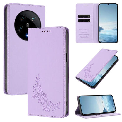 Peony Embossed Magnetic RFID Vegan Leather Phone Case, For Xiaomi 14T Pro 5G, For Xiaomi 14T 5G, For Xiaomi Poco F6 / Redmi Turbo 3, For Xiaomi Poco F6 Pro / Redmi K70 / K70 Pro, For Xiaomi Poco X6 Neo, For Xiaomi Poco X6 Pro, For Xiaomi 14 Ultra      ...