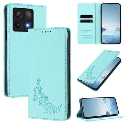 Peony Embossed Magnetic RFID Vegan Leather Phone Case, For Xiaomi 14T Pro 5G, For Xiaomi 14T 5G, For Xiaomi Poco F6 / Redmi Turbo 3, For Xiaomi Poco F6 Pro / Redmi K70 / K70 Pro, For Xiaomi Poco X6 Neo, For Xiaomi Poco X6 Pro, For Xiaomi 14 Ultra      ...