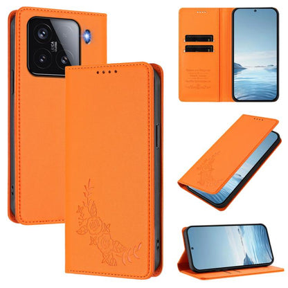 Peony Embossed Magnetic RFID Vegan Leather Phone Case, For Xiaomi Poco M7 4G 171mm, For Xiaomi 15T Pro 5G, For Xiaomi 15T 5G, For Xiaomi Civi 5 Pro 5G, For Xiaomi 15S Pro, For Xiaomi 15 Ultra, For Xiaomi Poco X7 Pro 5G / Redmi Turbo 4 5G               ...