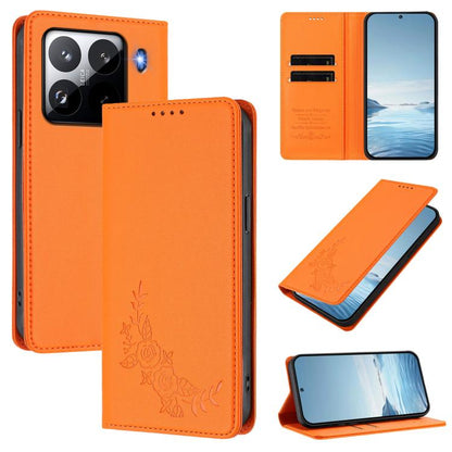 Peony Embossed Magnetic RFID Vegan Leather Phone Case, For Xiaomi Poco M7 4G 171mm, For Xiaomi 15T Pro 5G, For Xiaomi 15T 5G, For Xiaomi Civi 5 Pro 5G, For Xiaomi 15S Pro, For Xiaomi 15 Ultra, For Xiaomi Poco X7 Pro 5G / Redmi Turbo 4 5G               ...