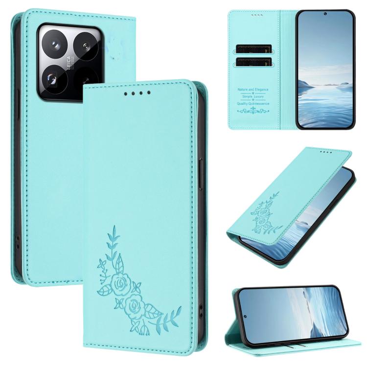 Peony Embossed Magnetic RFID Vegan Leather Phone Case, For Xiaomi Poco M7 4G 171mm, For Xiaomi 15T Pro 5G, For Xiaomi 15T 5G, For Xiaomi Civi 5 Pro 5G, For Xiaomi 15S Pro, For Xiaomi 15 Ultra, For Xiaomi Poco X7 Pro 5G / Redmi Turbo 4 5G               ...