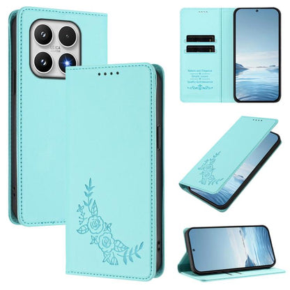 Peony Embossed Magnetic RFID Vegan Leather Phone Case, For Xiaomi 17 Max 5G, For Xiaomi 17T Pro 5G, For Xiaomi 17 Ultra, For Xiaomi Poco F8 Ultra 5G / Redmi K90 Pro Max, For Xiaomi Poco F8 Pro 5G / Redmi K90, For Xiaomi 17 Pro Max, For Xiaomi 17 Pro   ...