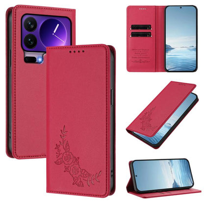 Peony Embossed Magnetic RFID Vegan Leather Phone Case, For Xiaomi 17 Max 5G, For Xiaomi 17T Pro 5G, For Xiaomi 17 Ultra, For Xiaomi Poco F8 Ultra 5G / Redmi K90 Pro Max, For Xiaomi Poco F8 Pro 5G / Redmi K90, For Xiaomi 17 Pro Max, For Xiaomi 17 Pro   ...