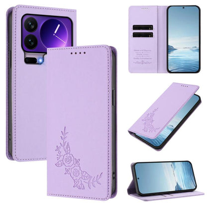 Peony Embossed Magnetic RFID Vegan Leather Phone Case, For Xiaomi 17 Max 5G, For Xiaomi 17T Pro 5G, For Xiaomi 17 Ultra, For Xiaomi Poco F8 Ultra 5G / Redmi K90 Pro Max, For Xiaomi Poco F8 Pro 5G / Redmi K90, For Xiaomi 17 Pro Max, For Xiaomi 17 Pro   ...