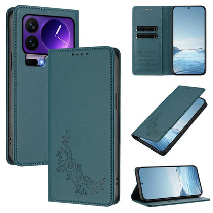 Peony Embossed Magnetic RFID Vegan Leather Phone Case, For Xiaomi 17 Max 5G, For Xiaomi 17T Pro 5G, For Xiaomi 17 Ultra, For Xiaomi Poco F8 Ultra 5G / Redmi K90 Pro Max, For Xiaomi Poco F8 Pro 5G / Redmi K90, For Xiaomi 17 Pro Max, For Xiaomi 17 Pro   ...