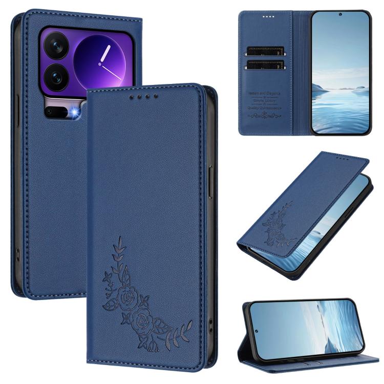 Peony Embossed Magnetic RFID Vegan Leather Phone Case, For Xiaomi 17 Max 5G, For Xiaomi 17T Pro 5G, For Xiaomi 17 Ultra, For Xiaomi Poco F8 Ultra 5G / Redmi K90 Pro Max, For Xiaomi Poco F8 Pro 5G / Redmi K90, For Xiaomi 17 Pro Max, For Xiaomi 17 Pro   ...