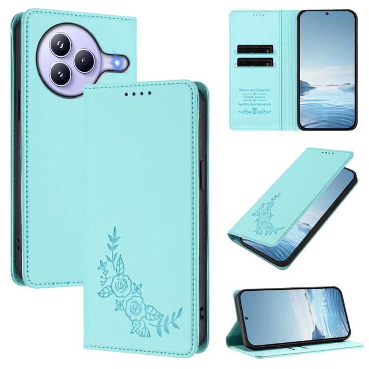 Peony Embossed Magnetic RFID Vegan Leather Phone Case, For Xiaomi Poco M7 4G 171mm, For Xiaomi 15T Pro 5G, For Xiaomi 15T 5G, For Xiaomi Civi 5 Pro 5G, For Xiaomi 15S Pro, For Xiaomi 15 Ultra, For Xiaomi Poco X7 Pro 5G / Redmi Turbo 4 5G               ...