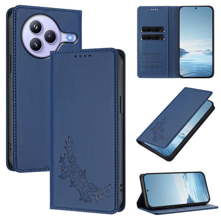 Peony Embossed Magnetic RFID Vegan Leather Phone Case, For Xiaomi Poco M7 4G 171mm, For Xiaomi 15T Pro 5G, For Xiaomi 15T 5G, For Xiaomi Civi 5 Pro 5G, For Xiaomi 15S Pro, For Xiaomi 15 Ultra, For Xiaomi Poco X7 Pro 5G / Redmi Turbo 4 5G               ...