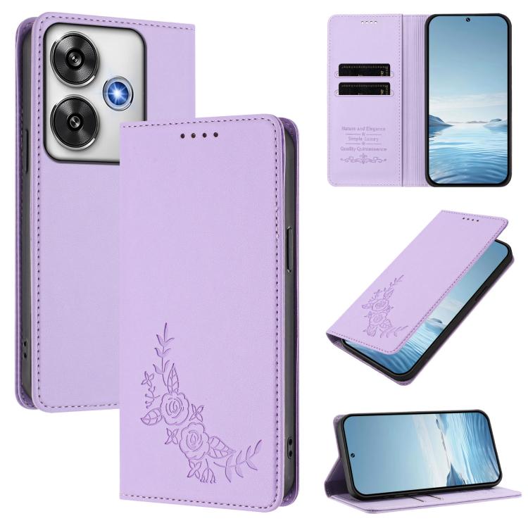 Peony Embossed Magnetic RFID Vegan Leather Phone Case, For Xiaomi 14T Pro 5G, For Xiaomi 14T 5G, For Xiaomi Poco F6 / Redmi Turbo 3, For Xiaomi Poco F6 Pro / Redmi K70 / K70 Pro, For Xiaomi Poco X6 Neo, For Xiaomi Poco X6 Pro, For Xiaomi 14 Ultra      ...