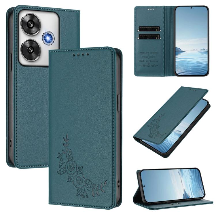 Peony Embossed Magnetic RFID Vegan Leather Phone Case, For Xiaomi 14T Pro 5G, For Xiaomi 14T 5G, For Xiaomi Poco F6 / Redmi Turbo 3, For Xiaomi Poco F6 Pro / Redmi K70 / K70 Pro, For Xiaomi Poco X6 Neo, For Xiaomi Poco X6 Pro, For Xiaomi 14 Ultra      ...