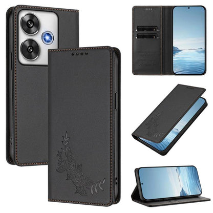 Peony Embossed Magnetic RFID Vegan Leather Phone Case, For Xiaomi 14T Pro 5G, For Xiaomi 14T 5G, For Xiaomi Poco F6 / Redmi Turbo 3, For Xiaomi Poco F6 Pro / Redmi K70 / K70 Pro, For Xiaomi Poco X6 Neo, For Xiaomi Poco X6 Pro, For Xiaomi 14 Ultra      ...