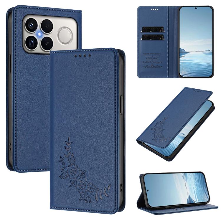 Peony Embossed Magnetic RFID Vegan Leather Phone Case, For Xiaomi 17 Max 5G, For Xiaomi 17T Pro 5G, For Xiaomi 17 Ultra, For Xiaomi Poco F8 Ultra 5G / Redmi K90 Pro Max, For Xiaomi Poco F8 Pro 5G / Redmi K90, For Xiaomi 17 Pro Max, For Xiaomi 17 Pro   ...