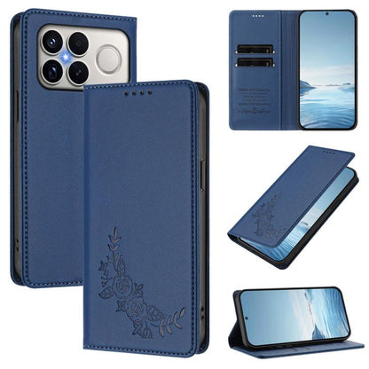 Peony Embossed Magnetic RFID Vegan Leather Phone Case, For Xiaomi 17 Max 5G, For Xiaomi 17T Pro 5G, For Xiaomi 17 Ultra, For Xiaomi Poco F8 Ultra 5G / Redmi K90 Pro Max, For Xiaomi Poco F8 Pro 5G / Redmi K90, For Xiaomi 17 Pro Max, For Xiaomi 17 Pro   ...