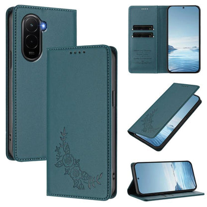 Peony Embossed Magnetic RFID Vegan Leather Phone Case, For Xiaomi 17 Max 5G, For Xiaomi 17T Pro 5G, For Xiaomi 17 Ultra, For Xiaomi Poco F8 Ultra 5G / Redmi K90 Pro Max, For Xiaomi Poco F8 Pro 5G / Redmi K90, For Xiaomi 17 Pro Max, For Xiaomi 17 Pro   ...