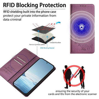 Peony Embossed Magnetic RFID Vegan Leather Phone Case, For Xiaomi 17 Max 5G, For Xiaomi 17T Pro 5G, For Xiaomi 17 Ultra, For Xiaomi Poco F8 Ultra 5G / Redmi K90 Pro Max, For Xiaomi Poco F8 Pro 5G / Redmi K90, For Xiaomi 17 Pro Max, For Xiaomi 17 Pro   ...