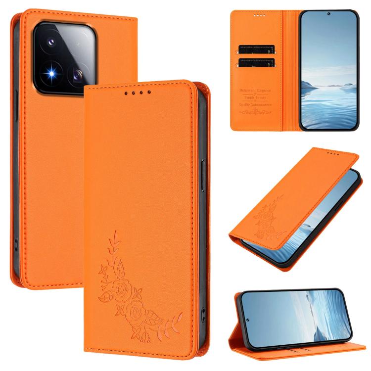 Peony Embossed Magnetic RFID Vegan Leather Phone Case, For Xiaomi 17 Max 5G, For Xiaomi 17T Pro 5G, For Xiaomi 17 Ultra, For Xiaomi Poco F8 Ultra 5G / Redmi K90 Pro Max, For Xiaomi Poco F8 Pro 5G / Redmi K90, For Xiaomi 17 Pro Max, For Xiaomi 17 Pro   ...
