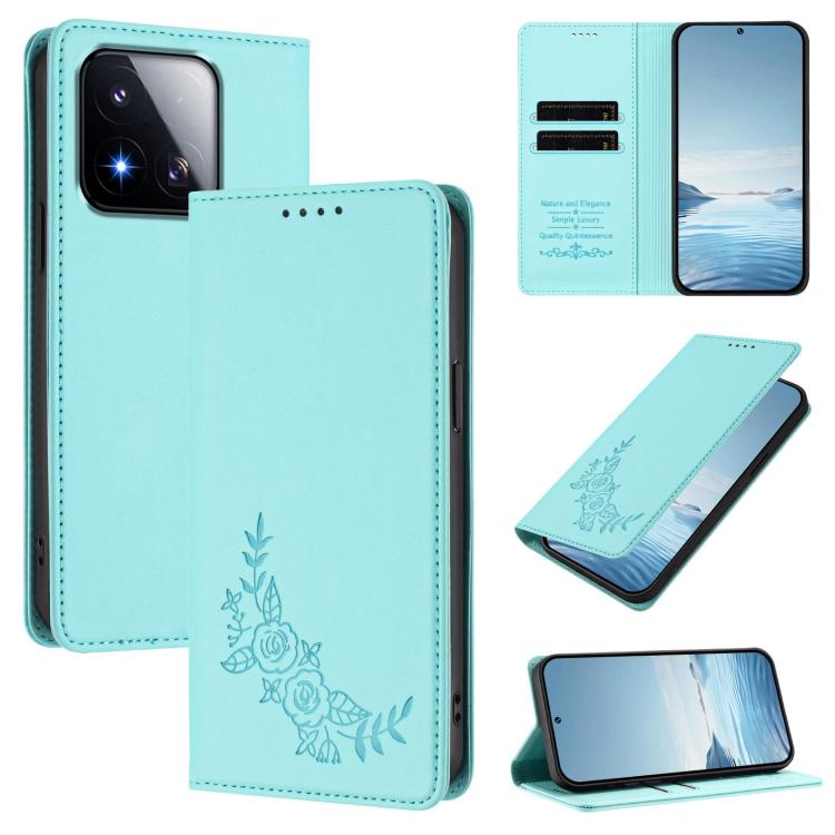 Peony Embossed Magnetic RFID Vegan Leather Phone Case, For Xiaomi 17 Max 5G, For Xiaomi 17T Pro 5G, For Xiaomi 17 Ultra, For Xiaomi Poco F8 Ultra 5G / Redmi K90 Pro Max, For Xiaomi Poco F8 Pro 5G / Redmi K90, For Xiaomi 17 Pro Max, For Xiaomi 17 Pro   ...