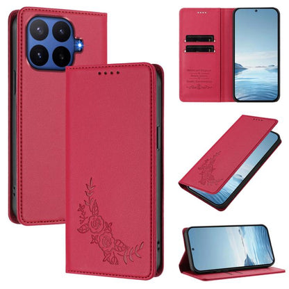 Peony Embossed Magnetic RFID Vegan Leather Phone Case, For Xiaomi 17 Max 5G, For Xiaomi 17T Pro 5G, For Xiaomi 17 Ultra, For Xiaomi Poco F8 Ultra 5G / Redmi K90 Pro Max, For Xiaomi Poco F8 Pro 5G / Redmi K90, For Xiaomi 17 Pro Max, For Xiaomi 17 Pro   ...