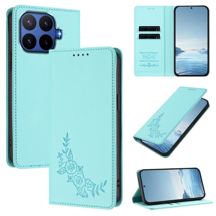 Peony Embossed Magnetic RFID Vegan Leather Phone Case, For Xiaomi 17 Max 5G, For Xiaomi 17T Pro 5G, For Xiaomi 17 Ultra, For Xiaomi Poco F8 Ultra 5G / Redmi K90 Pro Max, For Xiaomi Poco F8 Pro 5G / Redmi K90, For Xiaomi 17 Pro Max, For Xiaomi 17 Pro   ...