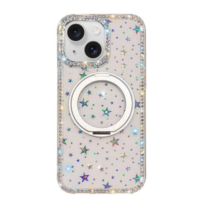 Diamond IMD 360 Rotation Magnetic Metal Holder Phone Case, For iPhone 15, For iPhone 14, For iPhone 14 Pro, For iPhone 14 Pro Max, For iPhone 13 Pro Max, For iPhone 13 Pro, For iPhone 13