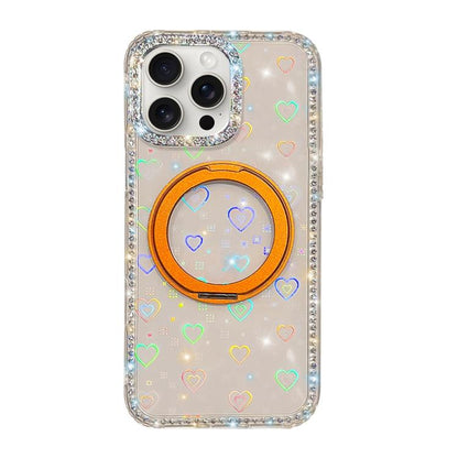 Diamond IMD 360 Rotation Magnetic Metal Holder Phone Case, For iPhone 15, For iPhone 14, For iPhone 14 Pro, For iPhone 14 Pro Max, For iPhone 13 Pro Max, For iPhone 13 Pro, For iPhone 13