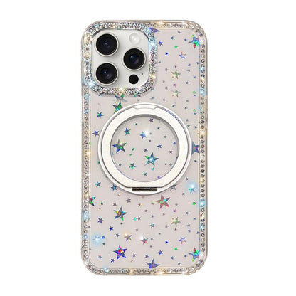 Diamond IMD 360 Rotation Magnetic Metal Holder Phone Case, For iPhone 15, For iPhone 14, For iPhone 14 Pro, For iPhone 14 Pro Max, For iPhone 13 Pro Max, For iPhone 13 Pro, For iPhone 13
