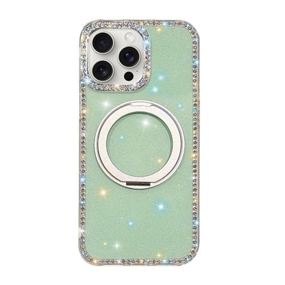 Diamond IMD 360 Rotation Magnetic Metal Holder Phone Case, For iPhone 15, For iPhone 14, For iPhone 14 Pro, For iPhone 14 Pro Max, For iPhone 13 Pro Max, For iPhone 13 Pro, For iPhone 13