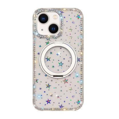 Diamond IMD 360 Rotation Magnetic Metal Holder Phone Case, For iPhone 15, For iPhone 14, For iPhone 14 Pro, For iPhone 14 Pro Max, For iPhone 13 Pro Max, For iPhone 13 Pro, For iPhone 13
