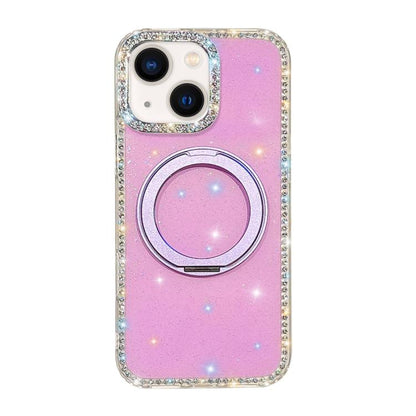 Diamond IMD 360 Rotation Magnetic Metal Holder Phone Case, For iPhone 15, For iPhone 14, For iPhone 14 Pro, For iPhone 14 Pro Max, For iPhone 13 Pro Max, For iPhone 13 Pro, For iPhone 13