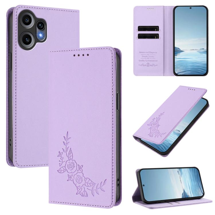 Peony Embossed Magnetic RFID Vegan Leather Phone Case, For Nothing Phone 4a Pro, For Nothing Phone 4a, For Nothing Phone 3a Lite, For Nothing Phone 3, For Nothing CMF Phone 2 Pro, For Nothing Phone 3a, For Nothing Phone 3a Pro, For Nothing CMF Phone 1 ...