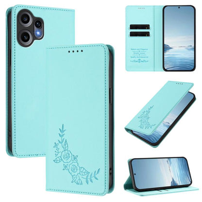Peony Embossed Magnetic RFID Vegan Leather Phone Case, For Nothing Phone 4a Pro, For Nothing Phone 4a, For Nothing Phone 3a Lite, For Nothing Phone 3, For Nothing CMF Phone 2 Pro, For Nothing Phone 3a, For Nothing Phone 3a Pro, For Nothing CMF Phone 1 ...
